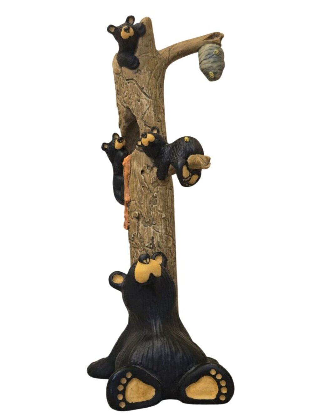 Big Sky  Carvers Bearfoots Bears "The Honey Tree" Black Bear Cubs Figurine Resin
